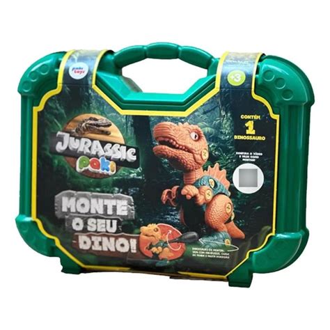 Maleta Jurassic Dino Dinossauro De Montar Articulado Paki Toys Lojas