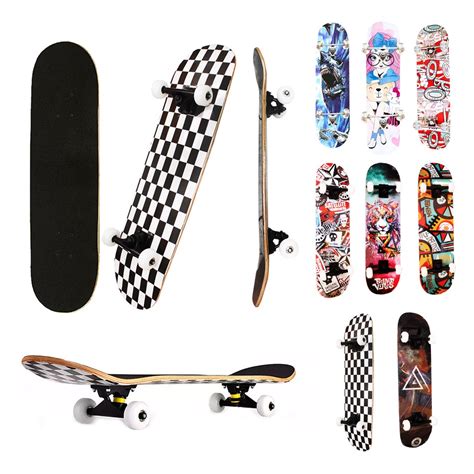 Skate Skateboard Iniciante Completo Madeira Modelos 78 Cm Escorrega O