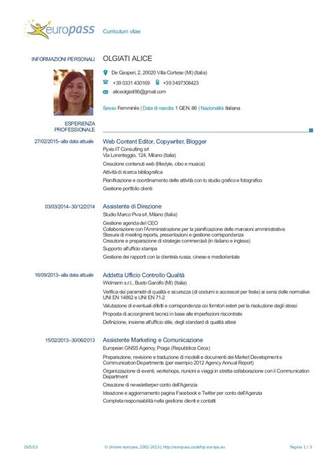 Cv Europass Modello Da Compilare Modello Template Cv Europass In Porn