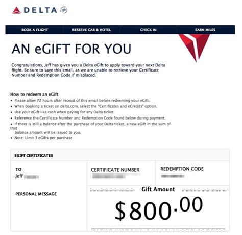 Using Delta Gift Certificates to Meet Minimum Credit Card Spend