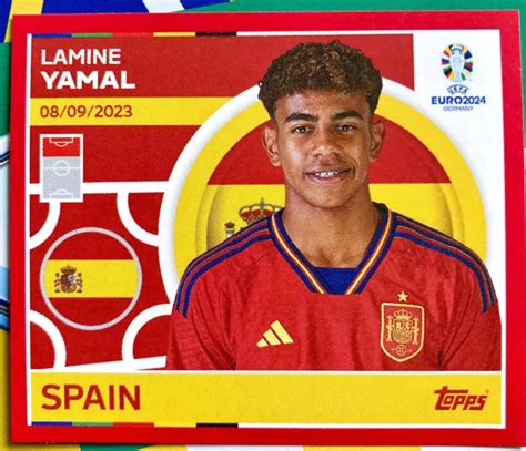 Uefa Euro Topps Swiss Edition Sticker Lamine Yamal Spain Eur