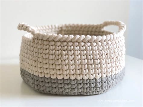 Knit Stitch Basket (Free Crochet Pattern) + Video Tutorials for ...