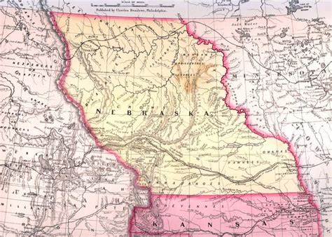 Nebraska 1857 Zoomable Map House Divided