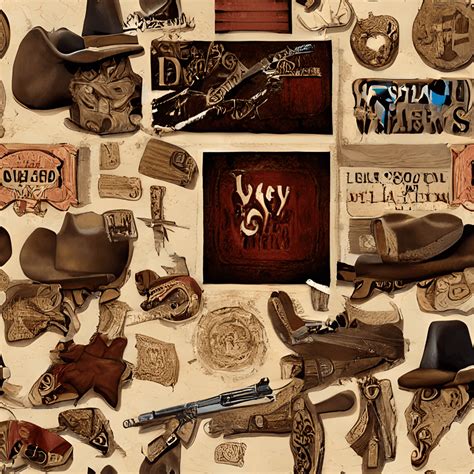 Western Theme Design Repeating Pattern · Creative Fabrica