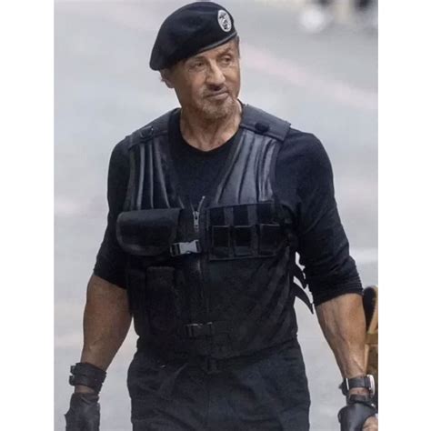 Sylvester Stallone The Expendables 4 Barney Ross Black Vest