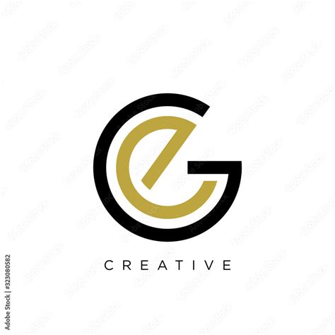 ge logo design vector icon stock vector adobe stock