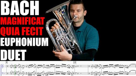 J S Bach MAGNIFICAT Quia Fecit Mihi Magna EUPHONIUM DUET YouTube