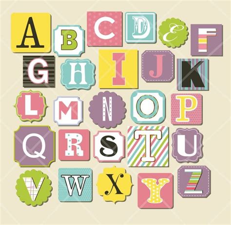 15 Beautifully Scrapbooking Letters Stickers Discover New Ideas Digital Download Discoveries