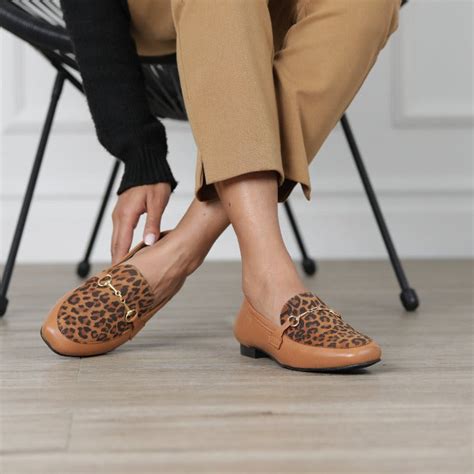 Loafer With Gold Trim In Tan Multi Froggie Leather Shoes South