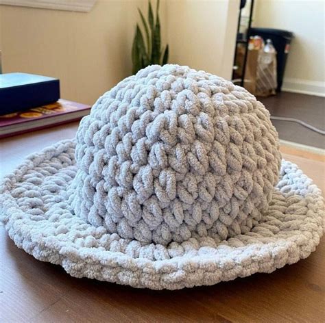 Crochet Chunky Bucket Hat Etsy