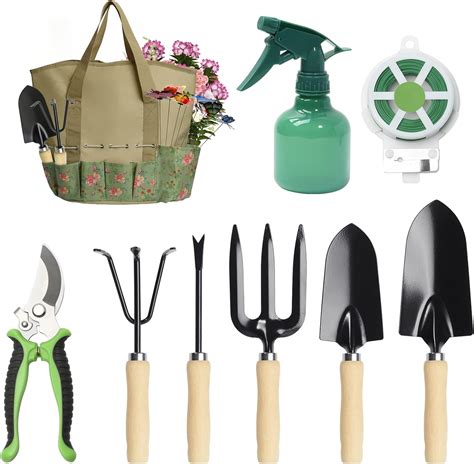 Rosforu Garden Tools 17 Pieces Set Heavy Duty Gardening Hand Tools Kit