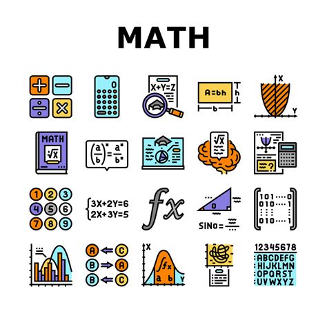 math education school science icons set vector 23862170 Vector Art at ...