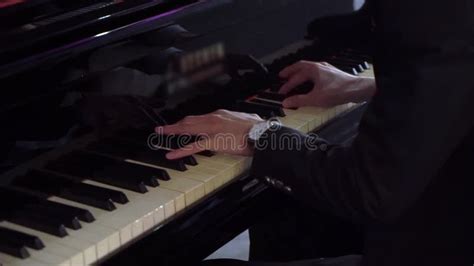 Pianist Plays Music On Grand Piano Musician Concert Repetition