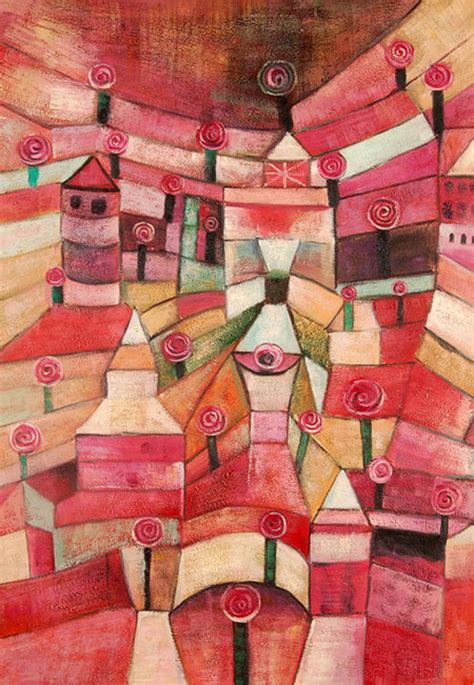 Quadro Giardino Di Rose Di Klee Falso D Autore 90x60cm Classici