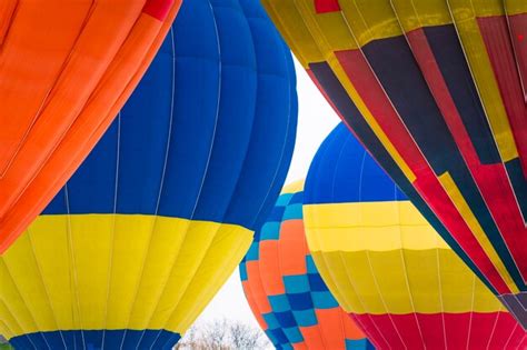 Premium Photo Multi Colored Hot Air Balloons Flying