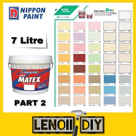 L Nippon Paint Super Matex Part Emulsion Paints Ceiling Dinding Cat