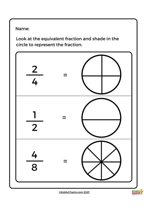 Easy Equivalent Fractions Worksheets