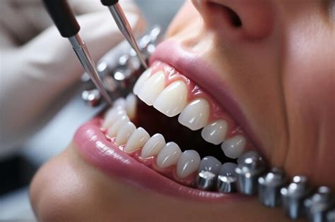 Exame dentário dentista verificando os dentes do paciente um