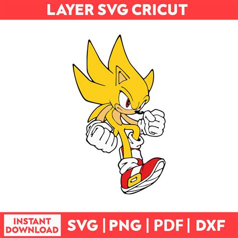 Super Sonic By He Hedgehog Sonic Cliparts Svg Png Pdf Dxf Inspire