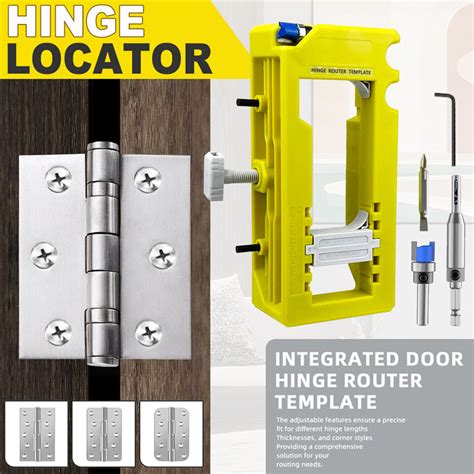 Door Hinge Mortise Jig Kit Door Hinge Router Template With Silicone Non