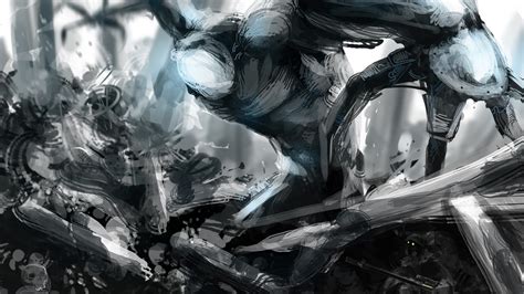 Wallpaper Monochrome Fantasy Art Dark Anime Creature Artwork