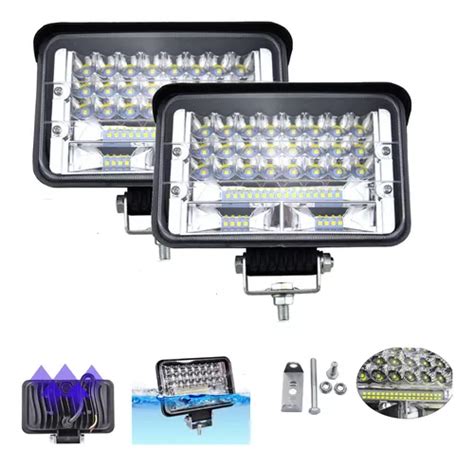 Kit Farol De Milha Led W Trator Agricola Caminhao