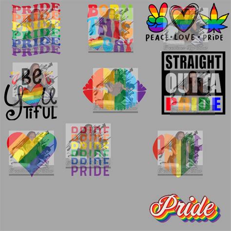 34LGBTQ SVG And PNG Bundle Gay Pride Png Lesbian Svg Rainbow Svg Lgbt Quote Cricut Files