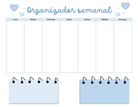 Organizador Semanal En 2024 Planificador De Tareas Imprimible Temas