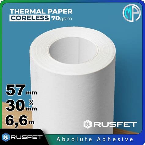 Jual Kertas Label Termal Coreless Non Stiker Mm X Mm Paper Thermal