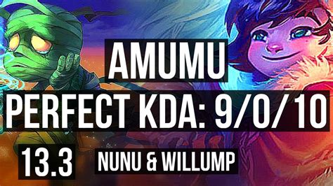 AMUMU Vs NUNU WILLUMP JNG 9 0 10 70 Winrate Legendary EUW