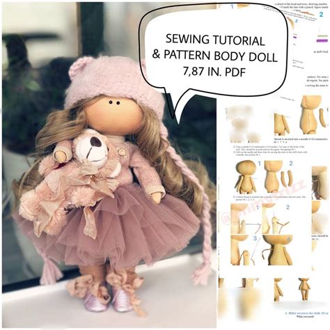 Pdf Pattern And Tutorial Body Doll Tilda Tutorial Video Art Etsy