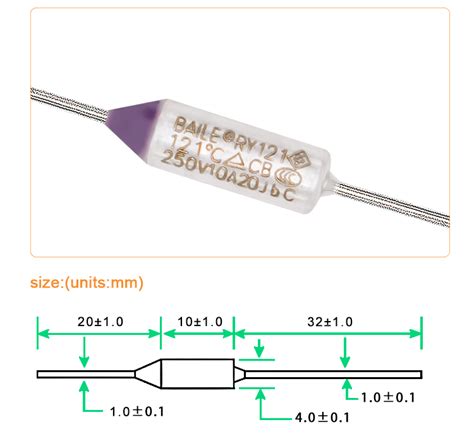 Baile Ry A V Thermal Fuses Degrees Celsius Thermal Cutoffs