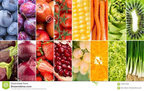 Verduras Y Collage De Las Frutas Foto De Archivo Imagen De Alimento