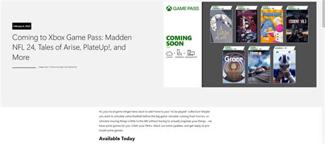 Updated Tales Of Arise First Xbox Games Pass February Games