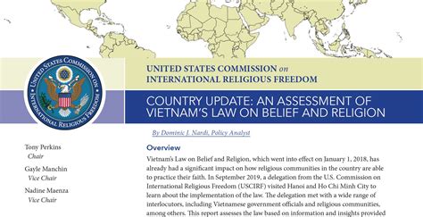 Country Update An Assessment Of Vietnam S Law On Belief And Religion