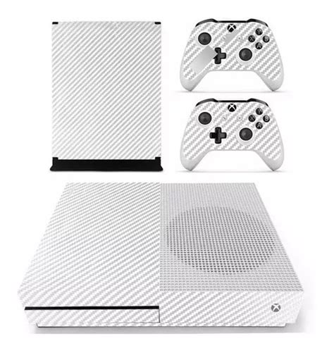 Skin Autoadherible Para Xbox One S Fibra Carbono Blanco Mercadolibre