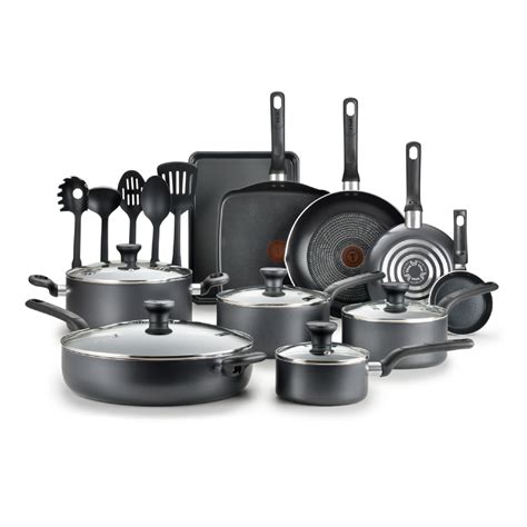 T Fal Easy Care Nonstick Cookware 20 Piece Set Grey B087skdw