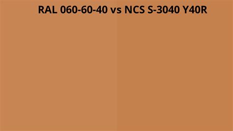 Ral 060 60 40 Vs Ncs S 3040 Y40r Ral Colour Chart Uk