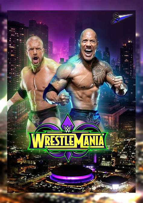 The Rock Vs Triple H Wrestlemania 34 by ImSauvik on DeviantArt