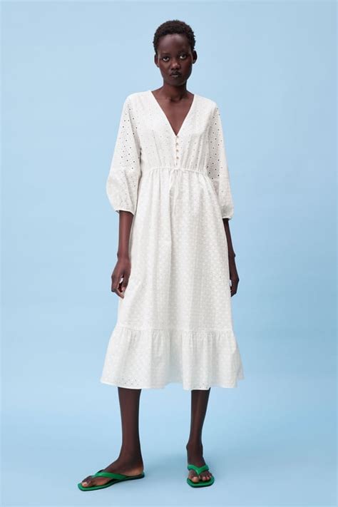 Zara Dress With Cutwork Embroidery The Best White Cotton Summer