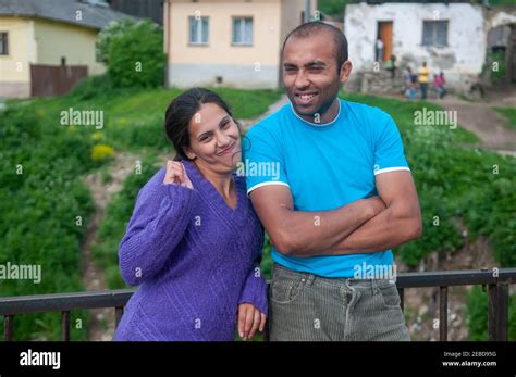 5 16 2018 Lomnicka Slovakia A Close Up Of A Roma Or Gypsy Couple In