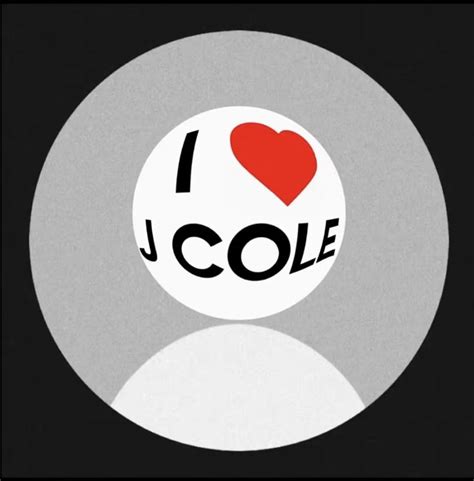 I Love J Cole Sticker In The Shape Of A Ball With A Heart On It