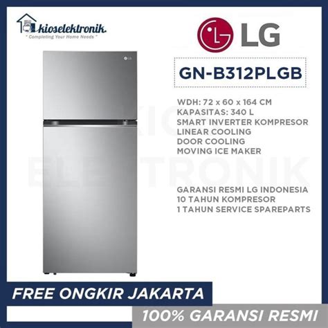 Jual Lg Gn B Plgb Kulkas Pintu Lg Inverter Linear Cooling