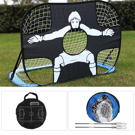 Tebru Soccer Goal Portable Foldable Soccer Target Post Nets Soccer