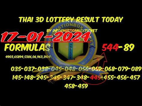 thai  lottery result today  informationboxticket    thai