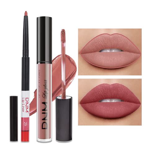 Amazon Evpct Pcs Nude Pink Matte Lip Liner And Lipstick Pencil