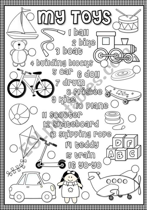 My Toys Matching Esl Worksheet By Mada1