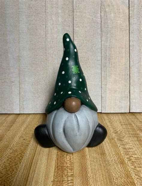 Hand Painted Ceramic Gnome In 2021 Hand Painted Ceramics Hand