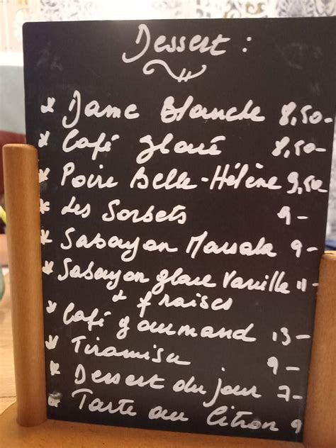 Menu Au La Villa Grez Doiceau