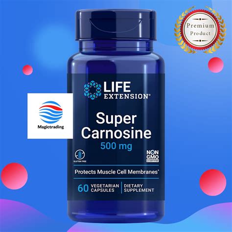 Life Extension Super Carnosine 500 Mg 60 Vegetarian Capsules Shopee Thailand